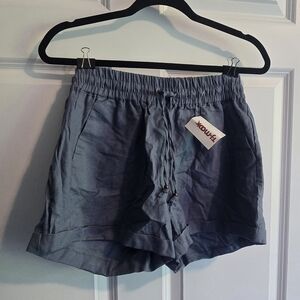Love Tree High Waist Blue Shorts